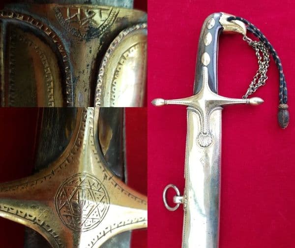 * * A Fantastic Silver mounted 19th C. Ottoman Shamshir  with original silver scabbard. Ref 9006.